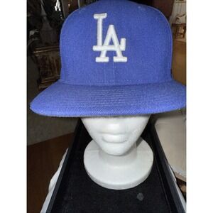 New Era 59FIFTY LA Dodgers Blue White Baseball Cap Fitted Hat 7 Los Angeles 4865